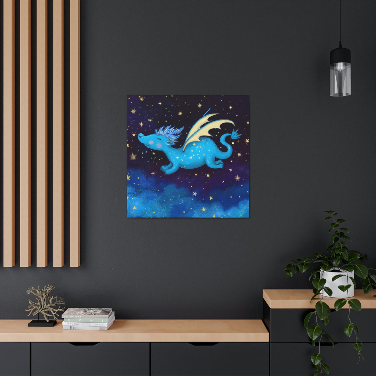 "A la deriva entre las estrellas: La historia de un bebé dragón" - The Alien Canva