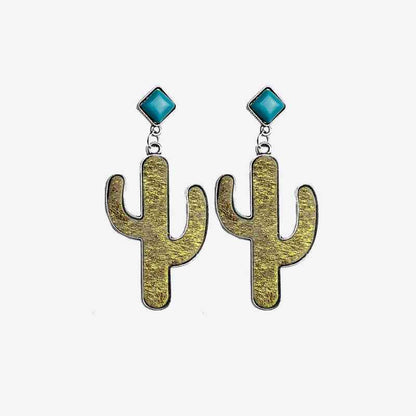 Pendientes Cactus Turquesa