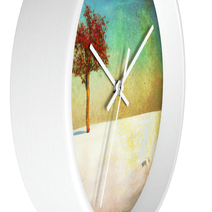 "Alone in the Snowy Meadow" - The Alien Wall Clock