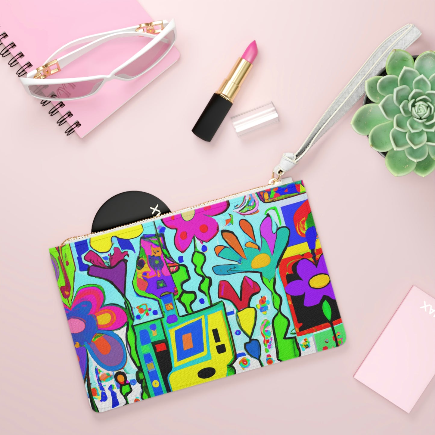 "A Mystical Garden of Rainbow Petals" - The Alien Clutch Bag