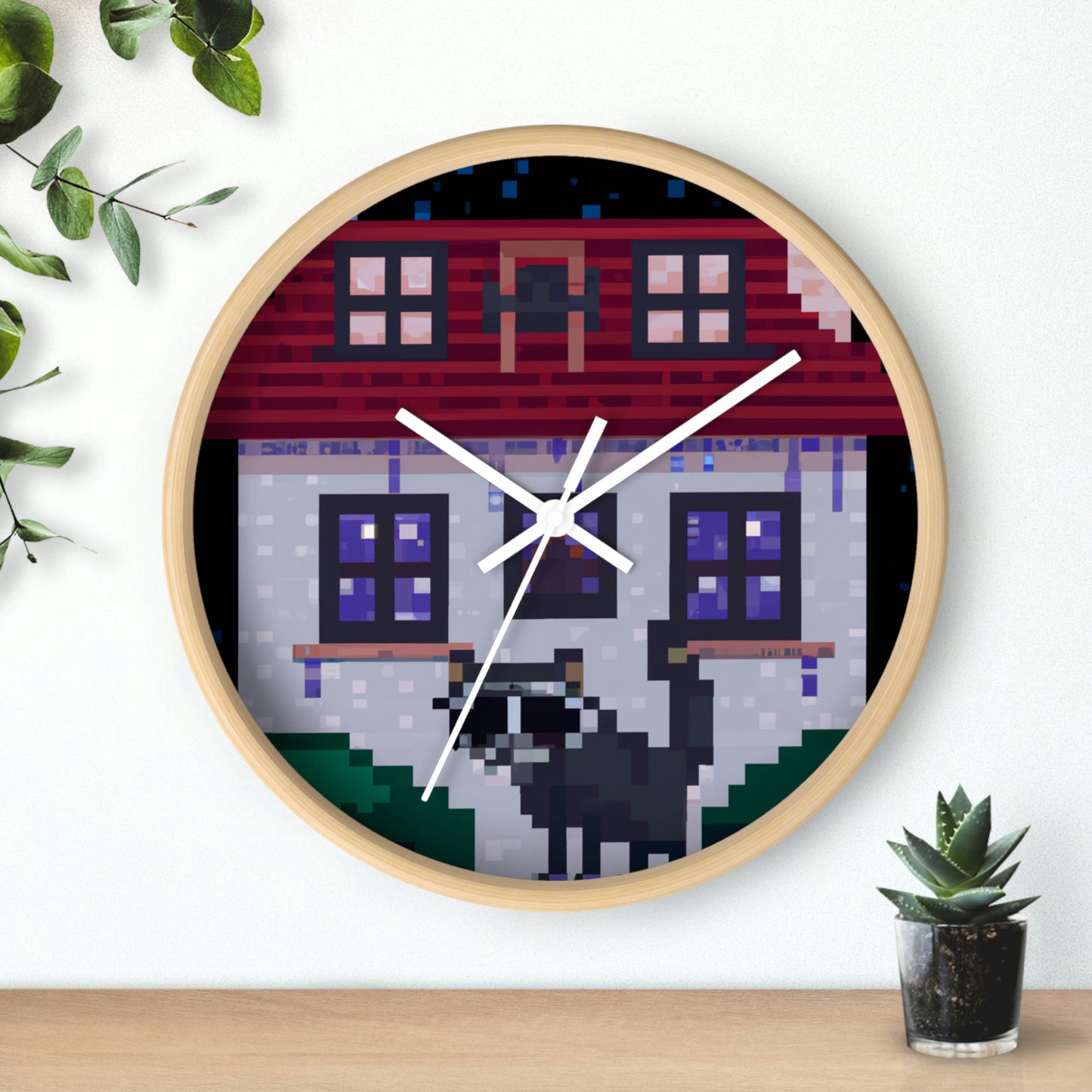 "Caper in the Mansion: A Raccoon's Adventure" - The Alien Wall Clock