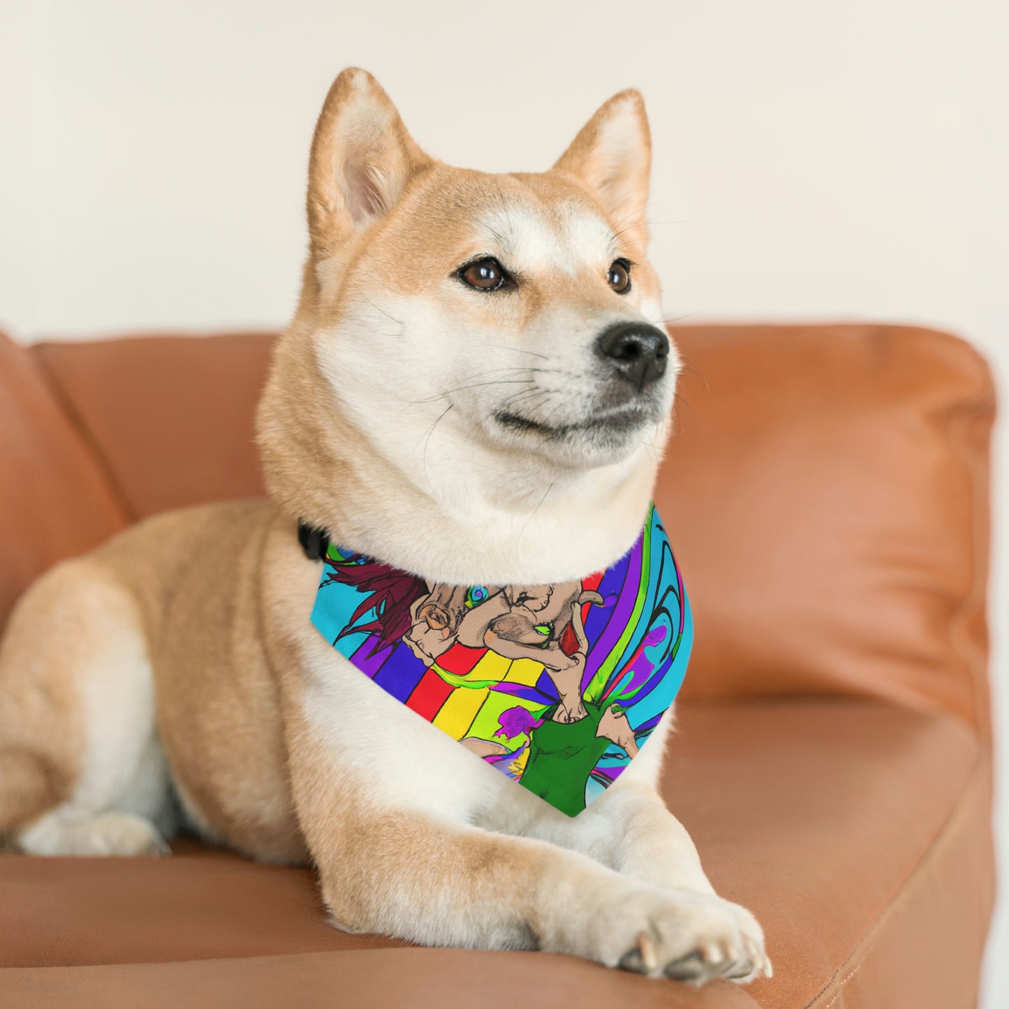 Rainbow Mischief Fairy - The Alien Pet Bandana Collar