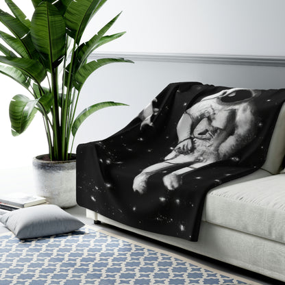 "A Celestial Sea Dance" - The Alien Sherpa Fleece Blanket