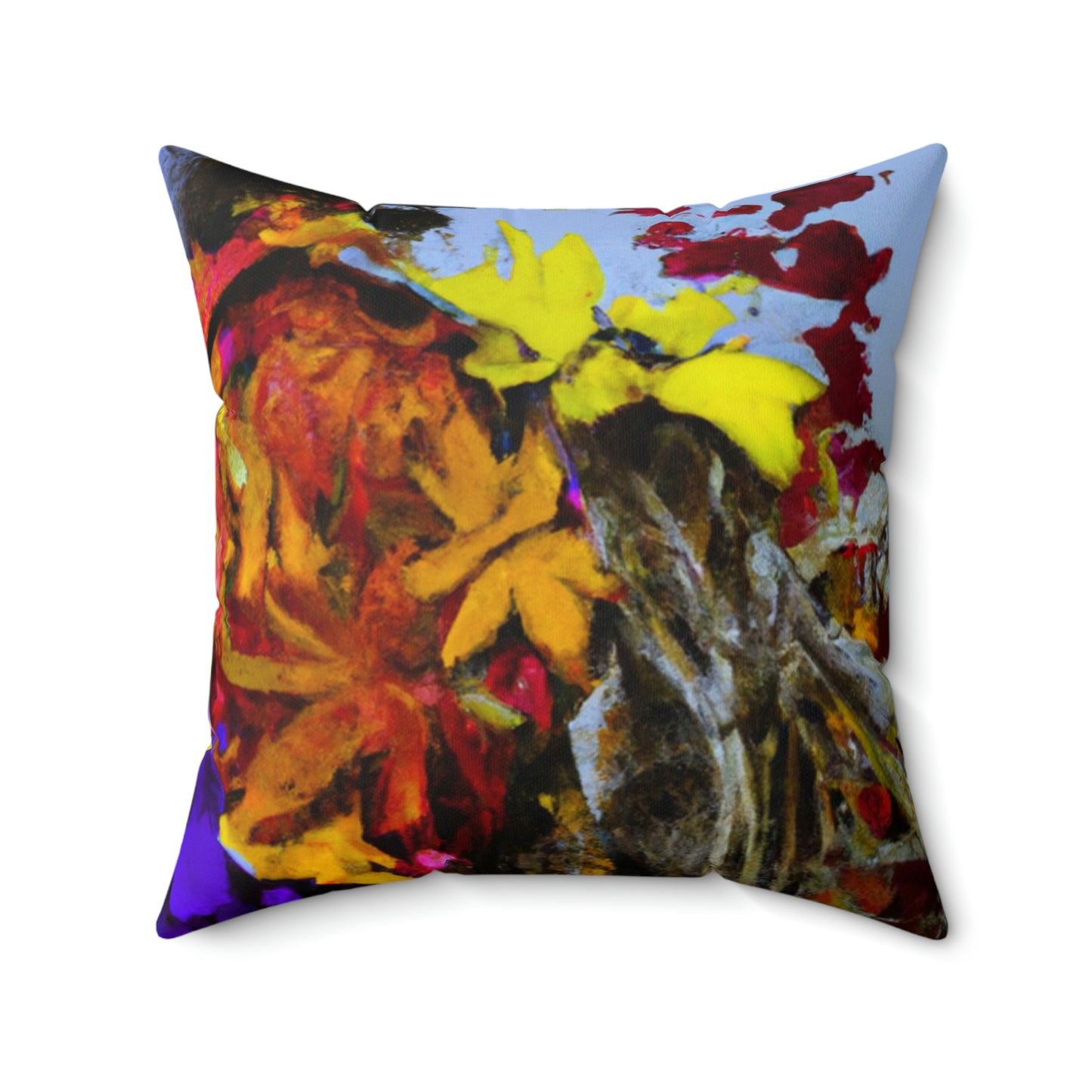 "Autumn Scarecrow Blues" - The Alien Square Pillow