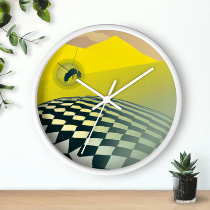 "Lost and Found in the Desert: A Bee's Journey" - The Alien Wall Clock