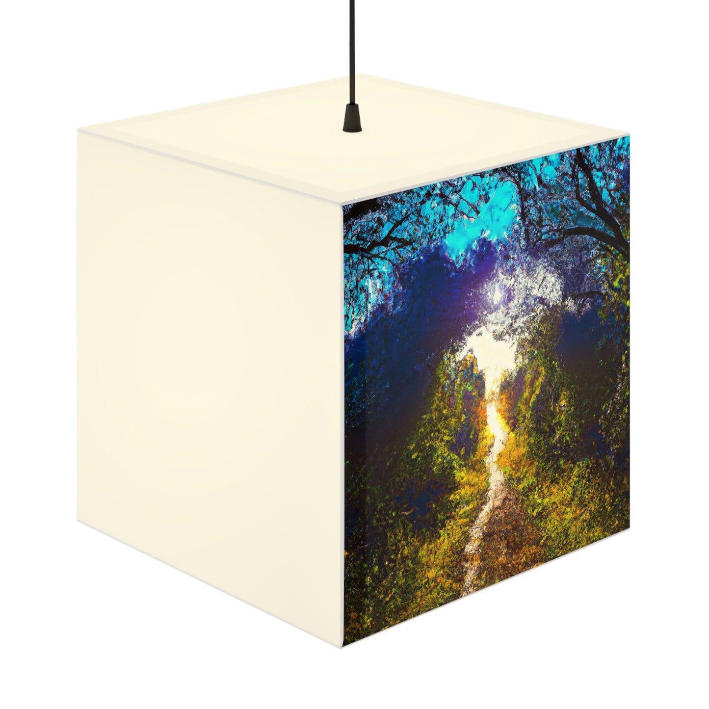 "Ein Lichtstrahl auf einem vergessenen Pfad" - Die Alien Light Cube Lampe