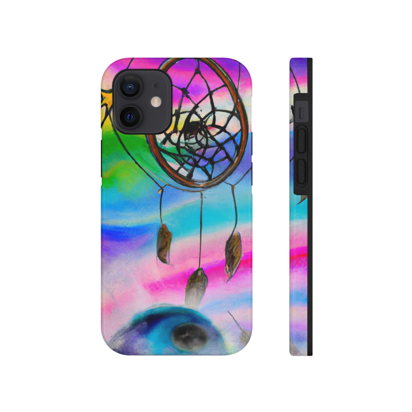 "Una galaxia de sueños: un colorido atrapasueños captura el polvo de estrellas que cae" - The Alien Tough Phone Cases