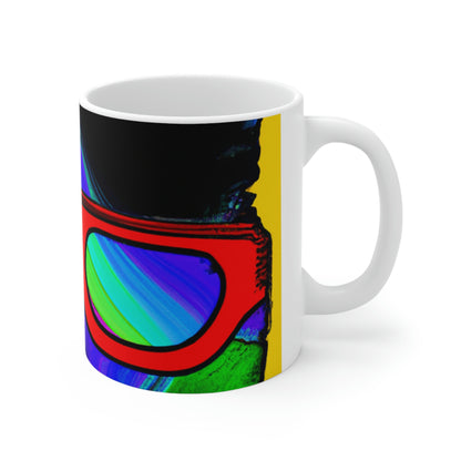 "Cool Cat in Sunglasses" - The Alien Ceramic Mug 11 oz