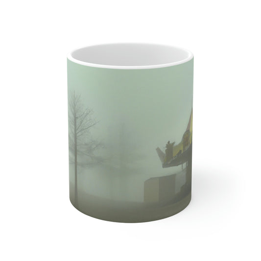 "Foggy Dreams of an Abandoned Carnival" - The Alien Ceramic Mug 11 oz