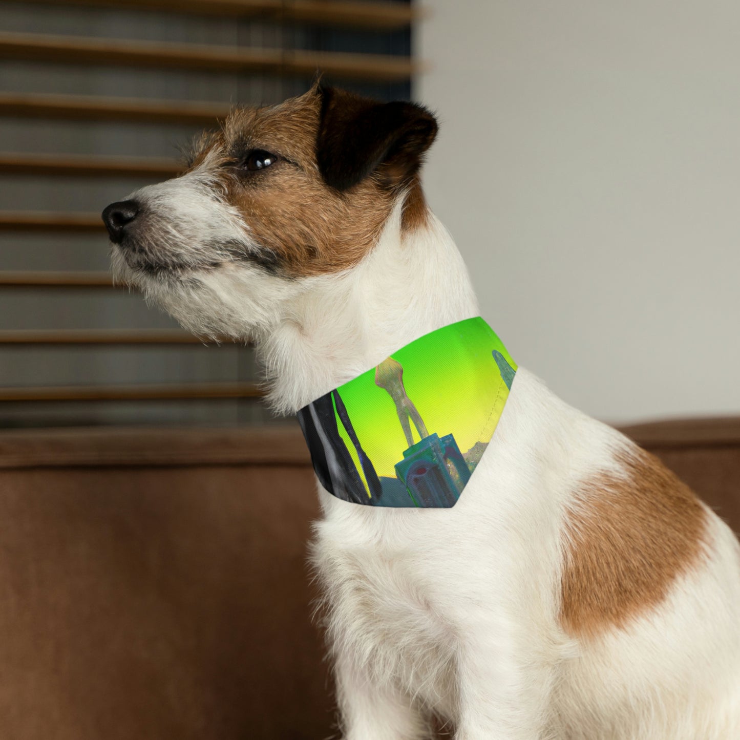 "Intergalactic Wanderings: Exploring the Storied Ruins of a Long-Forgotten Castle" - The Alien Pet Bandana Collar