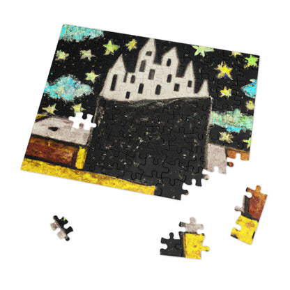 "Cosmic Oasis: A Journey to a Floating City Amid the Sea of Stars" - The Alien Jigsaw Puzzle