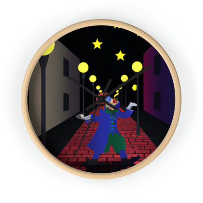 "Alley Star Juggler" - The Alien Wall Clock