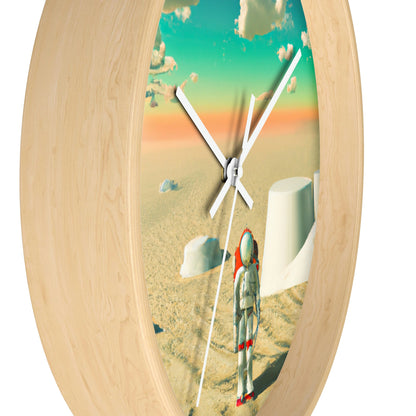 "A Strayed Astronaut: Alone on a Forlorn Planet" - The Alien Wall Clock