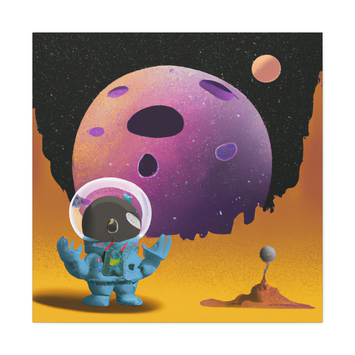 "Exploring the Unknown: The Adventures of a Space Captain and the Mysterious Planet" - The Alien Canva