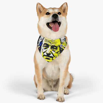 "Albert Einstein: A Pop Art Portrait" - The Alien Pet Bandana Collar