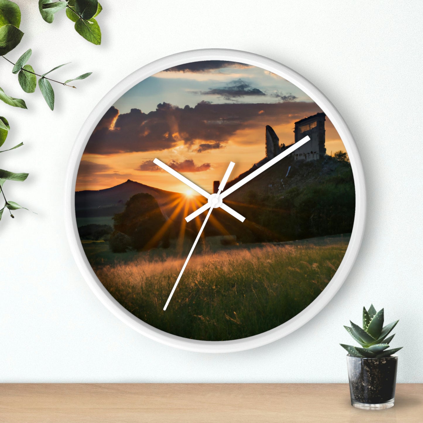 "Enchanted Evening at an Abandoned Castle" - The Alien Wall Clock