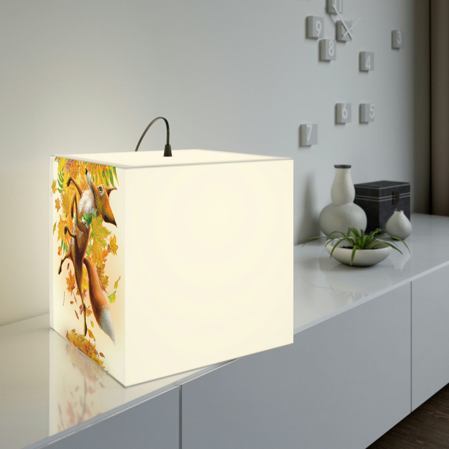 "Autumnal Adventure: A Fox's Mischief" - The Alien Light Cube Lamp