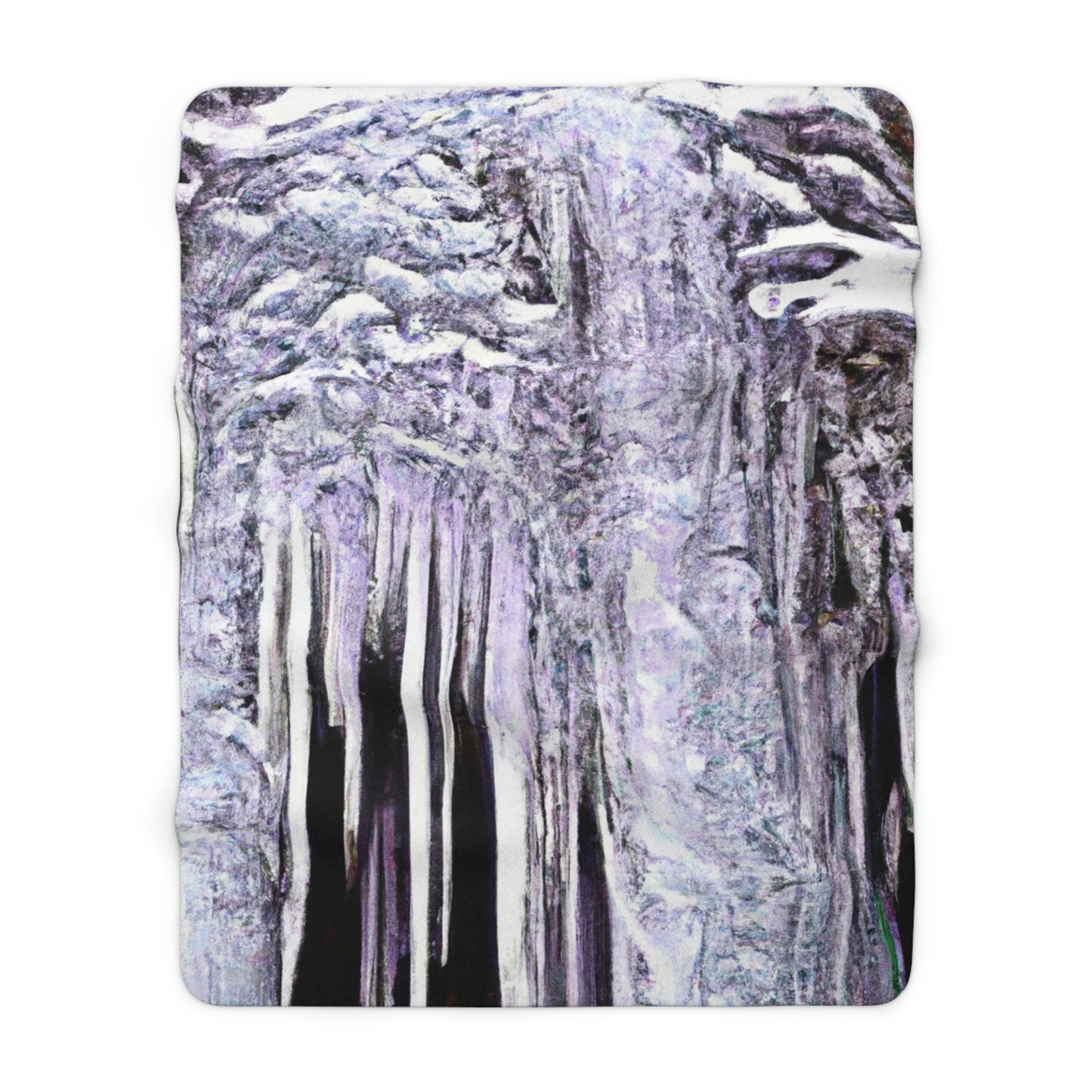 "Frost-Tipped Falls of Glistening Grief" - The Alien Sherpa Fleece Blanket