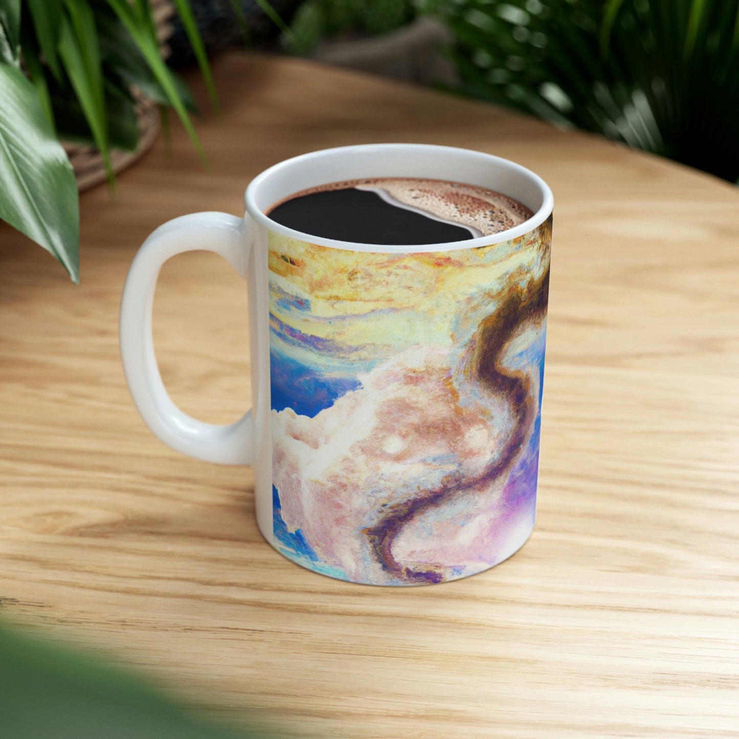 "A Heavenly Blaze with a Mystic Dragon" - The Alien Taza de cerámica 11 oz