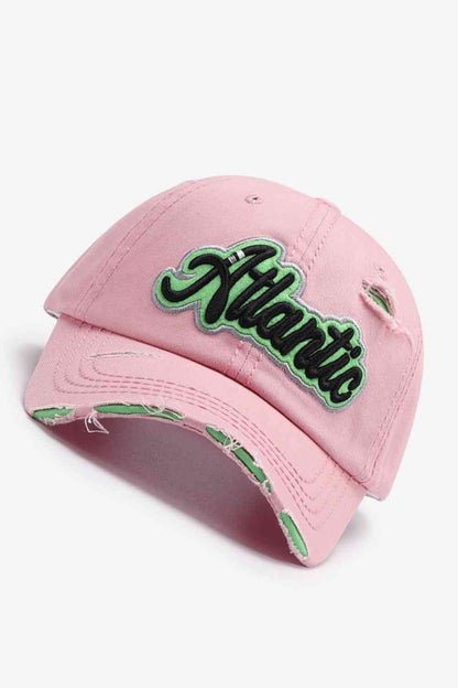 ATLANTIC Graphic Distressed Baseball Cap