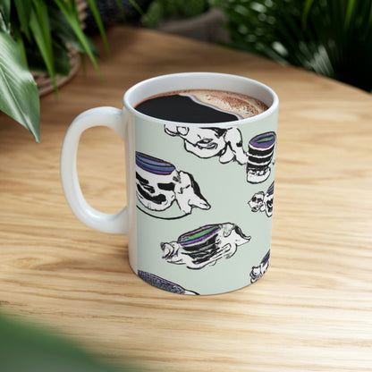 "A Purr-fectly Precious Tea Party Parade" - The Alien Ceramic Mug 11 oz