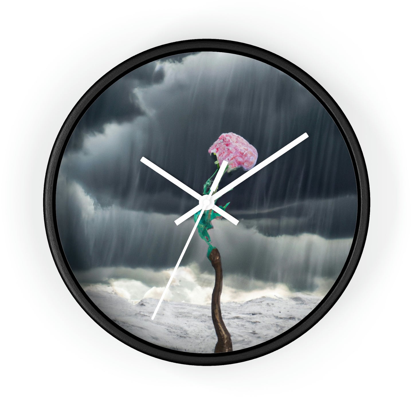 "Aight Against the Storm: The Story of a Lonely Flower" - The Alien Wall Clock