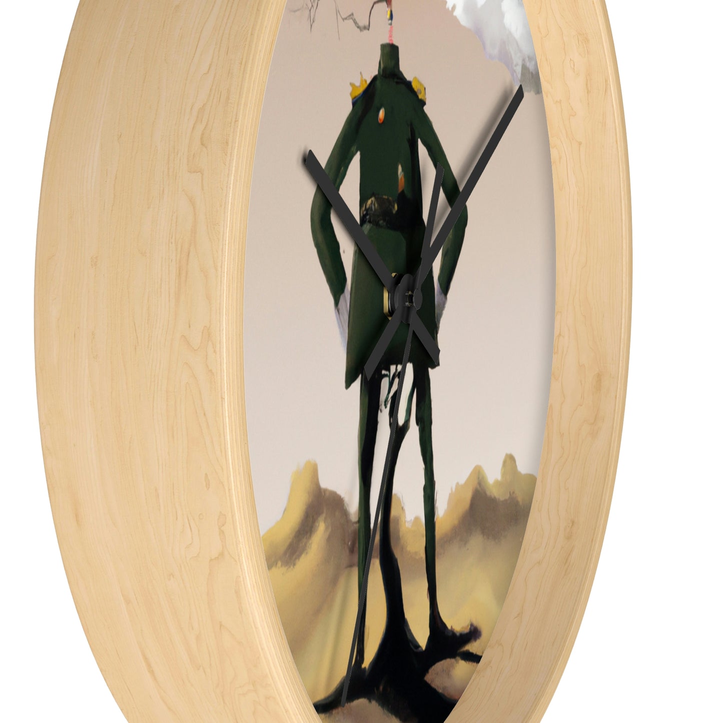 "Courage Against Despair: A Soldier's Triumph" - The Alien Wall Clock