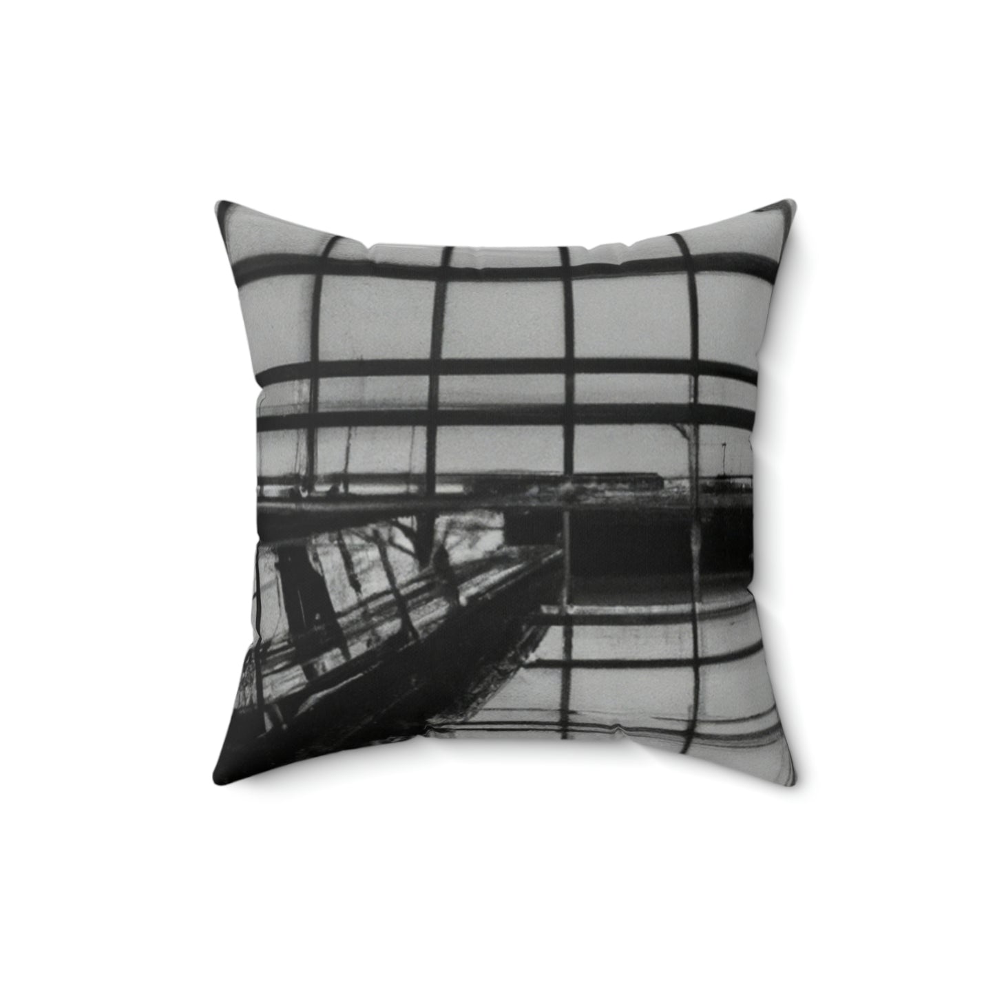 "The Ghosts at the Airport: Declining Passenger Flight." - The Alien Square Pillow