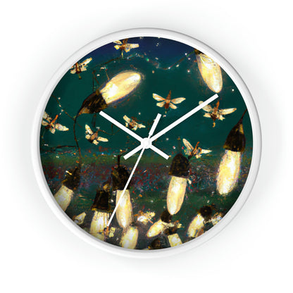 Twinkling Fireflies in the Evening Sky - The Alien Wall Clock