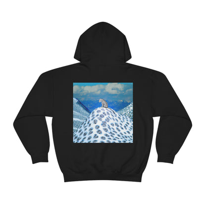 "Lonely Perch of the Snow Leopard" - The Alien Unisex Hoodie