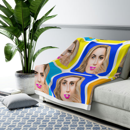 "Emoji-zing a Celebrity: A Pop Art Portrait" - The Alien Sherpa Fleece Blanket