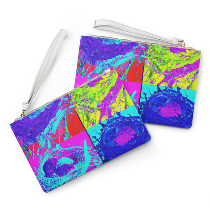 "Ein Regenbogen aus gefiederten Freunden" - Die Alien Clutch Bag