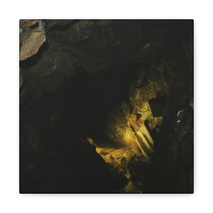 "Descending the Labyrinth: The Mysterious Cave Treasure" - The Alien Canva