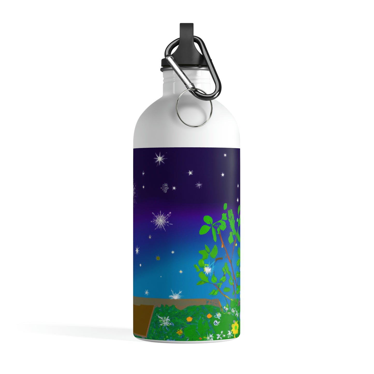 "A Celestial Garden of Color" - The Alien Stainless Steel Water Bottle