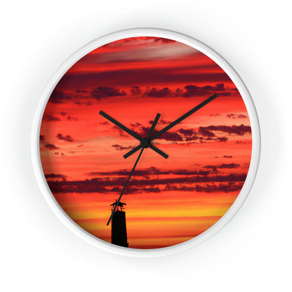 "Lonely Lighthouse on Fire" - The Alien Wall Clock