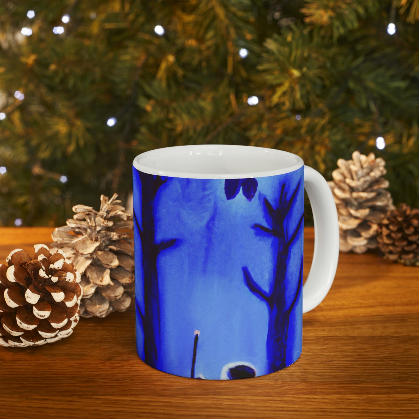 "A Journey Through the Moonlit Forest" - The Alien Ceramic Mug 11 oz