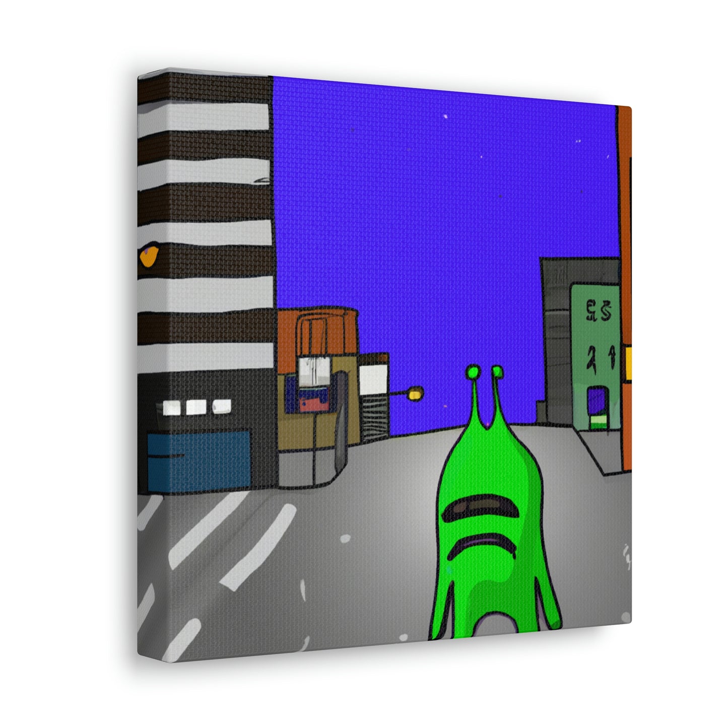 „Alien-Missgeschick in der Stadt“ – The Alien Canva