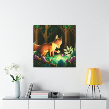 "The Gem-Seeking Fox in the Enchanted Forest" - The Alien Canva