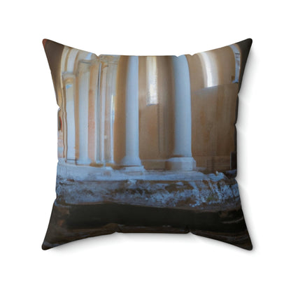 "The Labyrinth of Lost Monastery" - The Alien Square Pillow