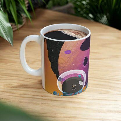 "Exploring the Unknown: The Adventures of a Space Captain and the Mysterious Planet" - The Alien Ceramic Mug 11 oz