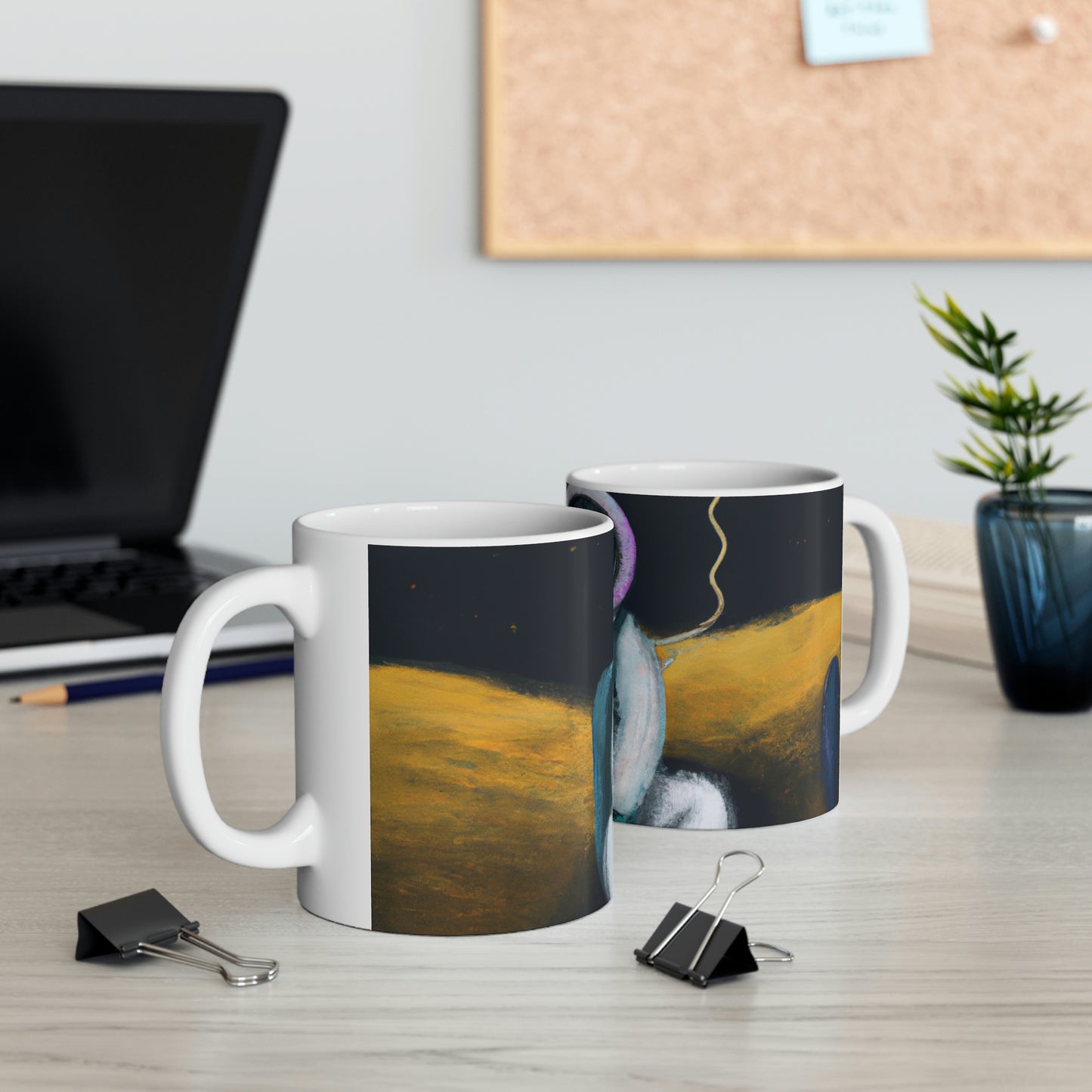 "Alone in the Dark: A Solitary Astronaut's Survival" - The Alien Ceramic Mug 11 oz