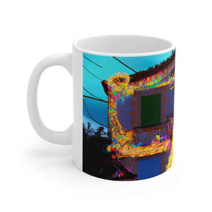 "Magical Illumination: A Summer Solstice Surprise" - The Alien Ceramic Mug 11 oz