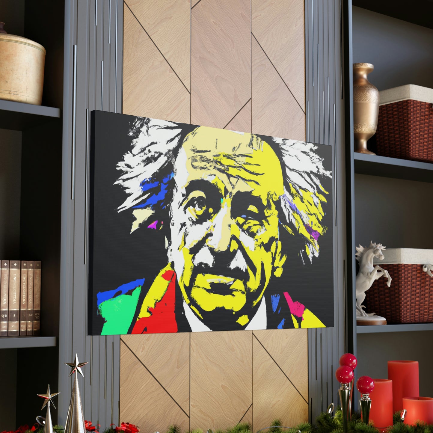 "Albert Einstein: A Pop Art Portrait" - The Alien Canva