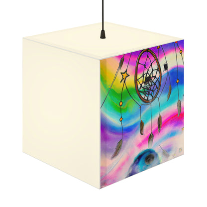 "A Galaxy of Dreams: A Colorful Dreamcatcher Captures Falling Stardust" - The Alien Light Cube Lamp