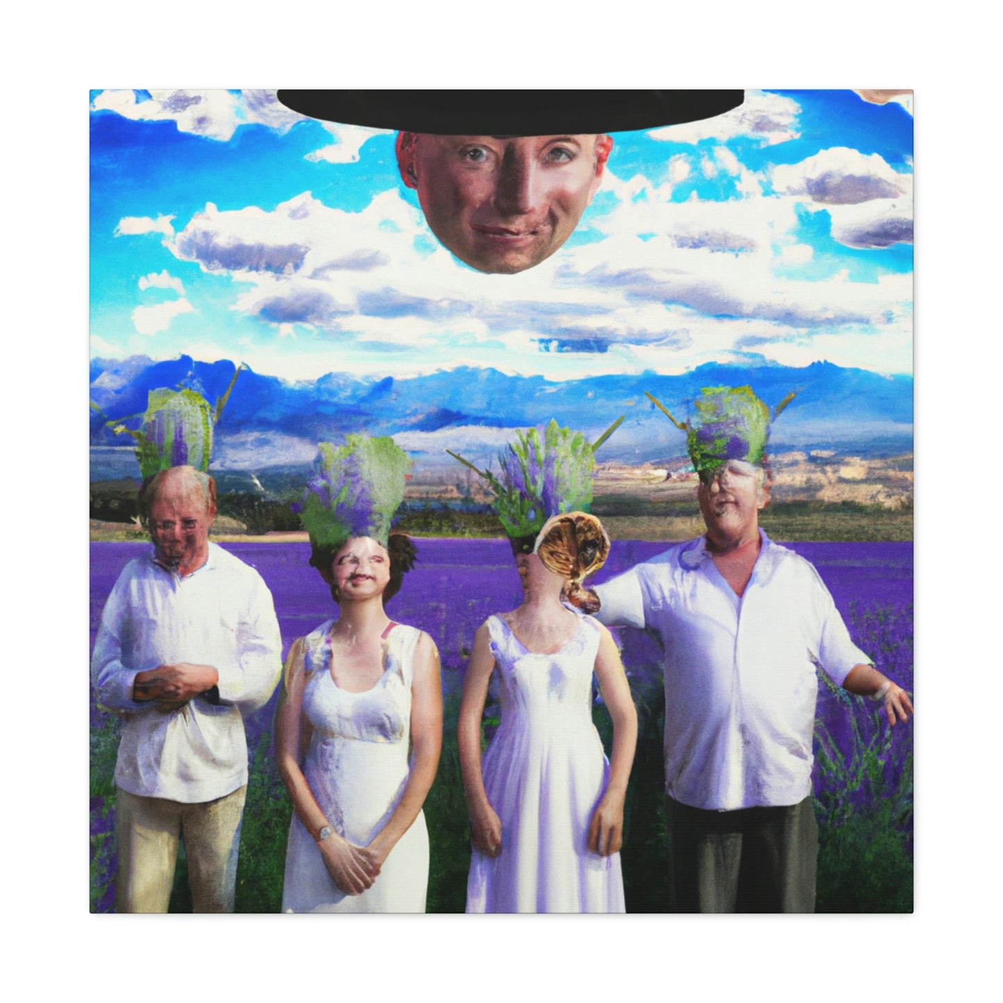 "Reunión familiar de lavanda: una celebración floreciente" - The Alien Canva