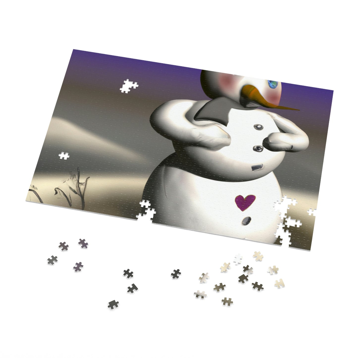 "Chilly But Hopeful: The Snowman's Quest For A Hug" - The Alien Jigsaw Puzzle