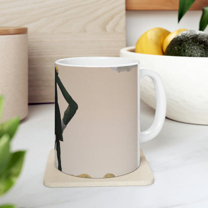 "Courage Against Despair: A Soldier's Triumph" - The Alien Ceramic Mug 11 oz