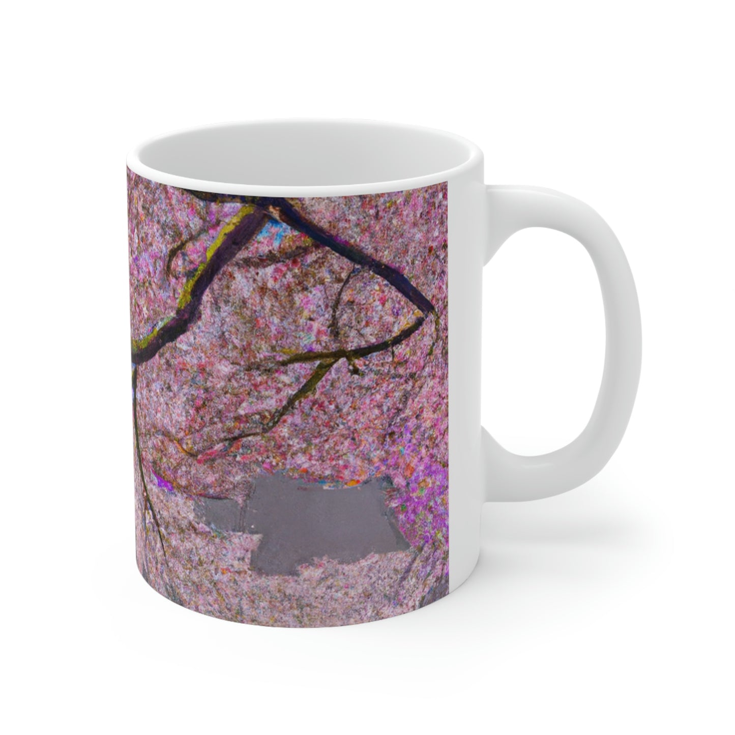 "A Moment of Calm Beneath the Cherry Blossoms" - The Alien Ceramic Mug 11 oz