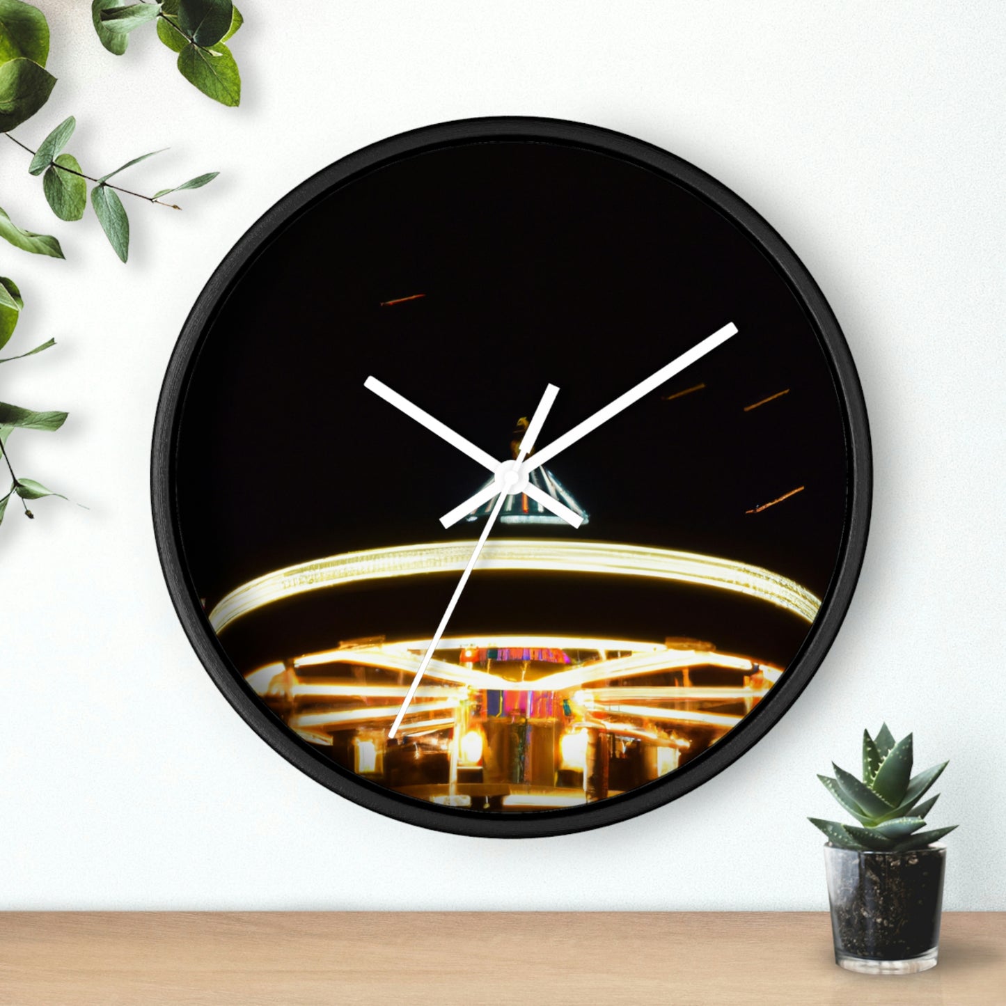 "Carousel Nights: A Glimmer of Starlight" - The Alien Wall Clock