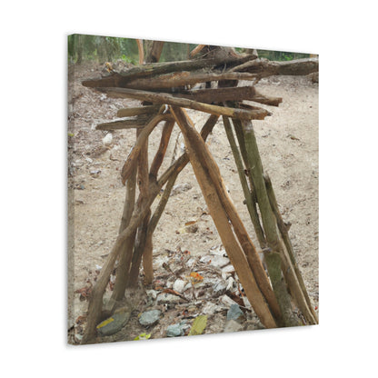 "Eco-sculpture: Working with Nature's Art" - Canvas